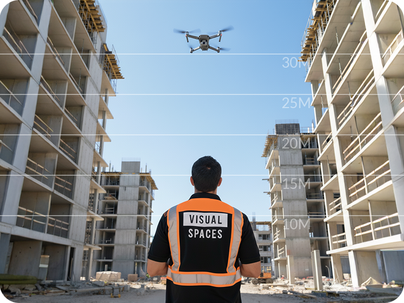 RTK drone capture panoramic view